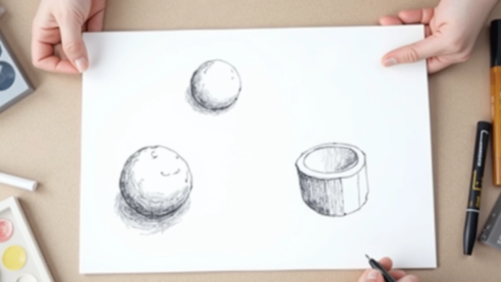 Examples of shading techniques showing smooth gradients, cross-hatching, and tonal values on drawn spheres and cylinders